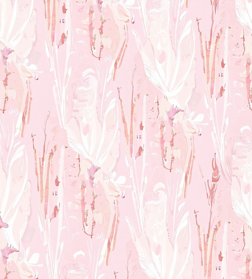 Soft Pink Watercolor Floral Blossom Rug