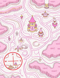 Pink Castle Maze Map Adventure Rug