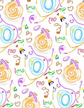 Playful Abstract Strokes Whimsical Circles Rug