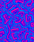 Hot Pink Blue Abstract Graffiti Lines Rug