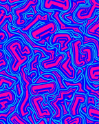 Hot Pink Blue Abstract Graffiti Lines Rug