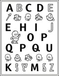 Alphabet Characters And Cute Illustrations Rug