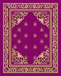 Ornate Gold Plum Scrollwork Rug