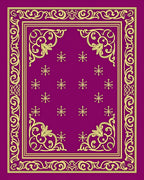Ornate Gold Plum Scrollwork Rug