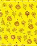 Vibrant Yellow Purple Organic Blooms Rug