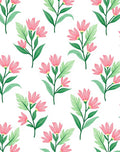 Delicate Pink Floral Botanical Sprig Rug