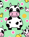 Kawaii Cow Farm Fun Circles Rug
