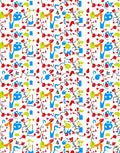 Playful Abstract Figures Color Splash Rug