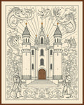 Heraldic Dragons Guarding Grand Temple Rug