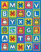 Bold Alphabet Pop Art Blocks Rug
