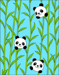 Cute Panda Bamboo Forest Rug