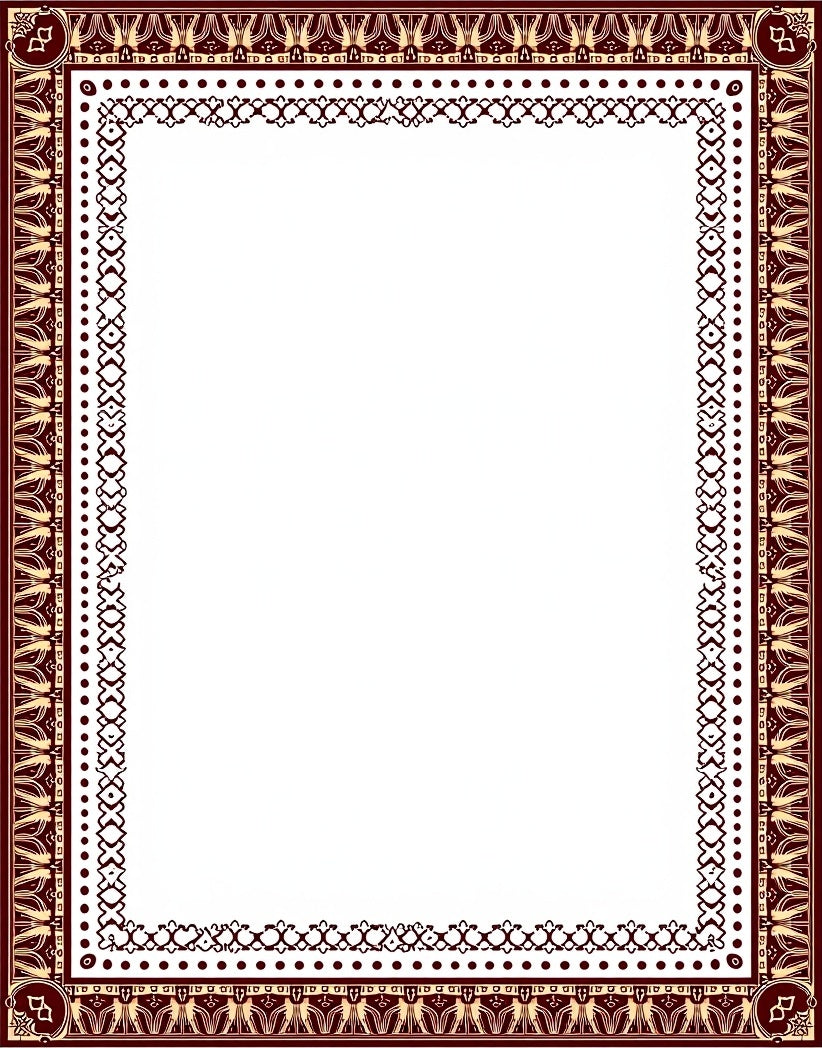 Deep Crimson Intricate Ornate Border Rug