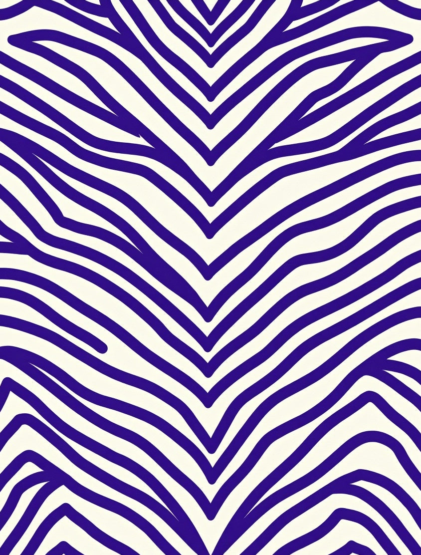 Bold Purple Zebra Stripes Rug
