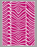 Pink White Tribal Chevron Diamond Rug