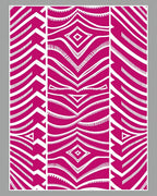 Pink White Tribal Chevron Diamond Rug
