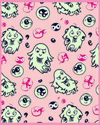 Whimsical Green Monster Pop Art Rug