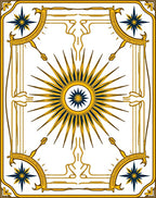 Golden Sunburst With Celestial Accents Rug