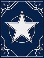 Bold Navy White Star Geometric Rug