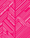 Hot Pink White Geometric Blocks Rug