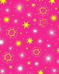 Bright Pink Yellow Starburst Radiance Rug