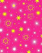 Bright Pink Yellow Starburst Radiance Rug