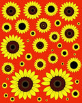 Vibrant Yellow Sunflower Field Rug
