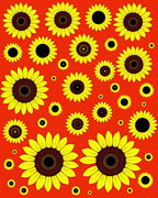 Vibrant Yellow Sunflower Field Rug