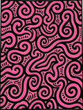 Hot Pink Swirl Abstract Fabric Rug