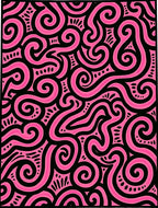 Hot Pink Swirl Abstract Fabric Rug