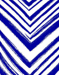 Bold Blue Chevron Brushstroke Rug