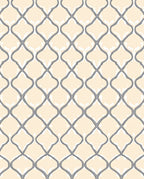 Quatrefoil Cream Gray Lattice Rug