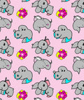 Pink Elephant Flower Repeat Rug