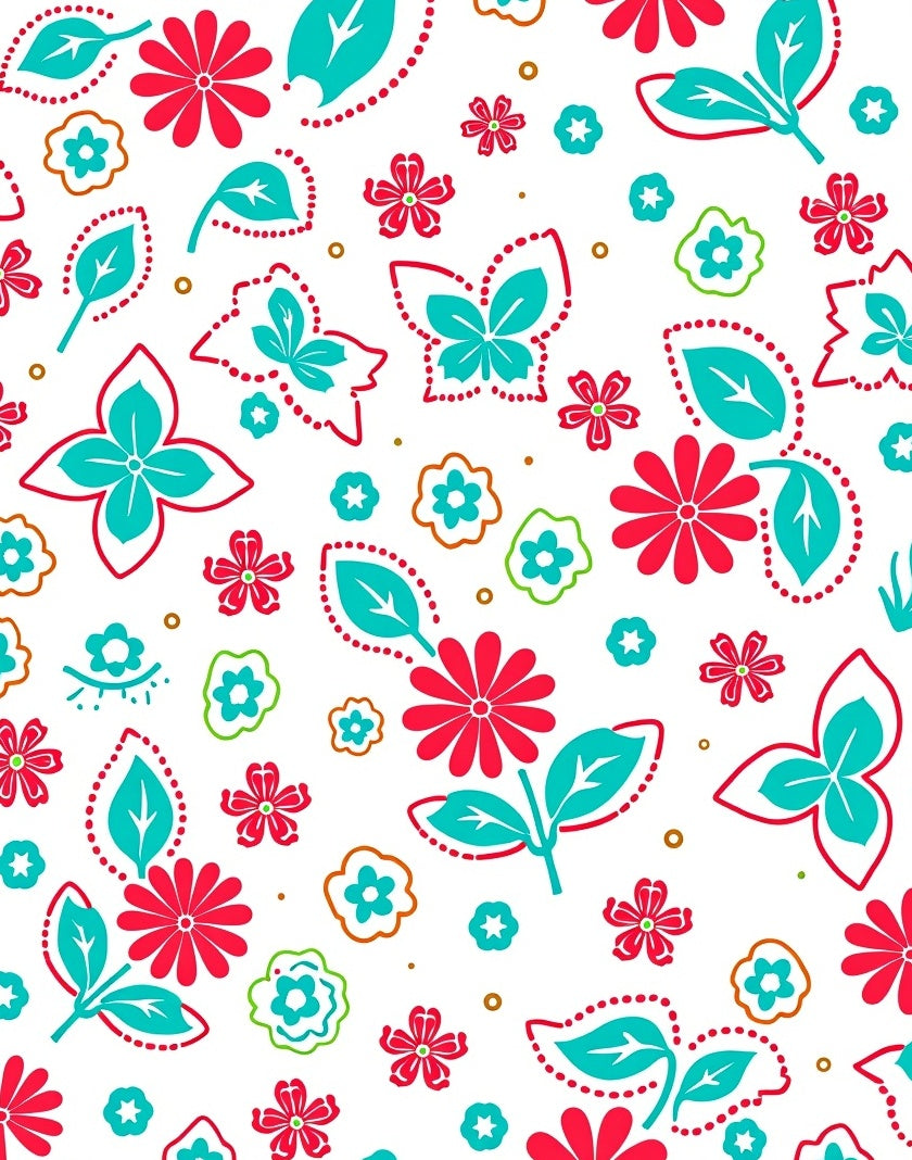 Coral Pink Teal Whimsical Butterfly Florals Rug