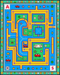 Cartoon City Road Map Rug