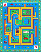 Cartoon City Road Map Rug