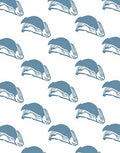 Blue Ski Lift Silhouette Repeat Rug