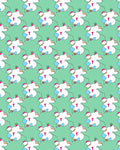 Whimsical Teal Puzzle Piece Characters Rug