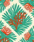 Coral Reef Botanical Statement Rug
