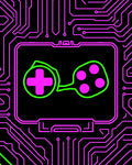 Neon Pink Circuit Board Controller Rug