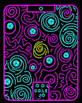 Neon Swirls Turquoise Pink Yellow Rug