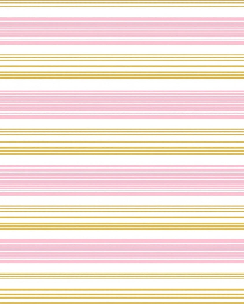Soft Pink Gold Stripe Harmony Rug