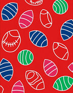 Vibrant Red Abstract Oval Brocade Rug