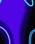 Vibrant Neon Purple Arching Loops Rug