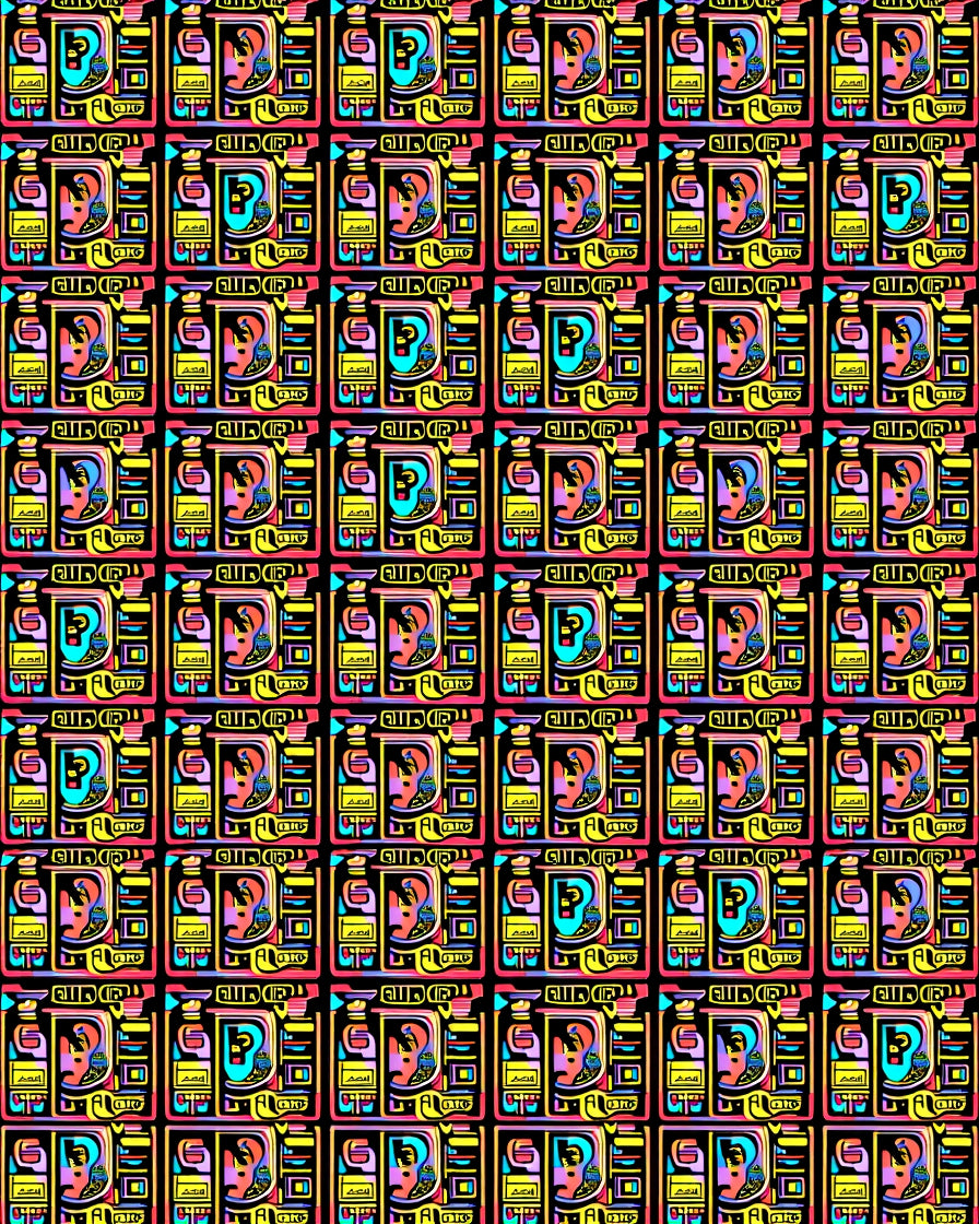 Vibrant Geometric Recycled Abstract Rug