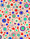 Red Circles With Blue Green Accents Rug