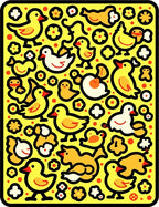 Whimsical Yellow Duckling Flock Together Rug