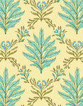 Sage Green Floral Botanical Medallion Rug