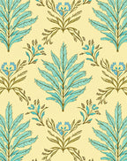 Sage Green Floral Botanical Medallion Rug