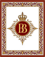 Royal Crested Burgundy Gold Emblem Rug