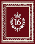 Deep Red Royal Laurel Wreath Rug